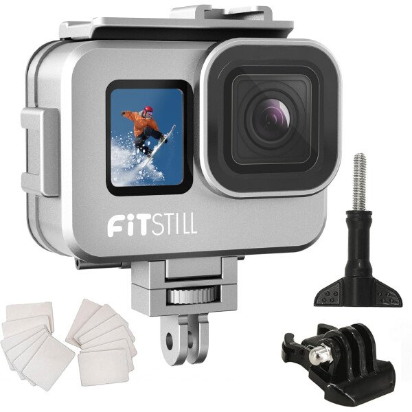FitStill Funda impermeable de 196.9 ft para Go Pro Hero 11 negro/Hero 10 negro/Hero 9 negro, carcasa protectora de buceo bajo el agua con soporte accesorios para cámara de acción Go Pro Hero11/10/9 negra - Image 10