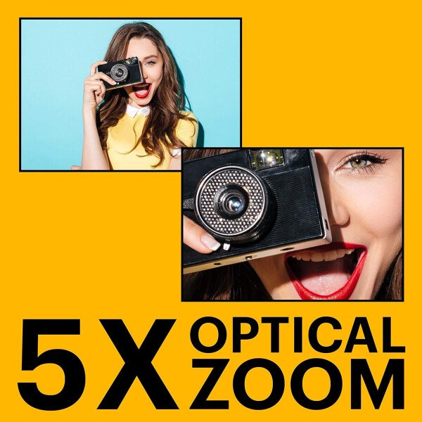 KODAK PIXPRO FZ55-RD Cámara digital de 16MP Zoom óptico 5X 1.102 in Gran angular 1080P Video Full HD 2.7" Cámara LCD Vlogging (rojo) El embalaje puede variar - Imagen 3
