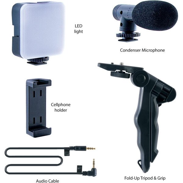 Canal Toys Nuevo kit de podcast y vlogging de Studio Creator: graba tus propios podcasts y vlogs como tus influencers favoritos! Trípode plegable, luz LED y micrófono. A partir de 8 años - Imagen 2