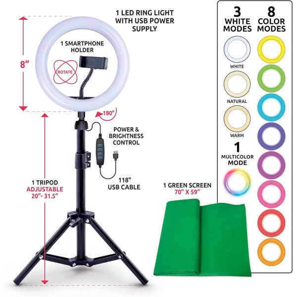 Canal Toys Nuevo kit de podcast y vlogging de Studio Creator: graba tus propios podcasts y vlogs como tus influencers favoritos! Trípode plegable, luz LED y micrófono. A partir de 8 años - Imagen 49