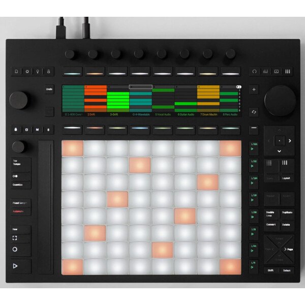 Estación de trabajo Push 3 Desktop Controller con 64 MPE pads e interfaz de audio