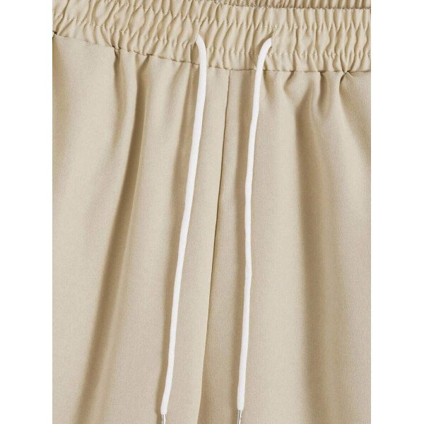 Manfinity CasualCool Conjunto de top con cuello redondo y pantalones cortos con estampado de letras para hombres, conjunto de prendas cortas para hombres - Image 58