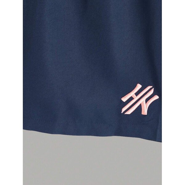 Manfinity CasualCool Conjunto de top con cuello redondo y pantalones cortos con estampado de letras para hombres, conjunto de prendas cortas para hombres - Image 67