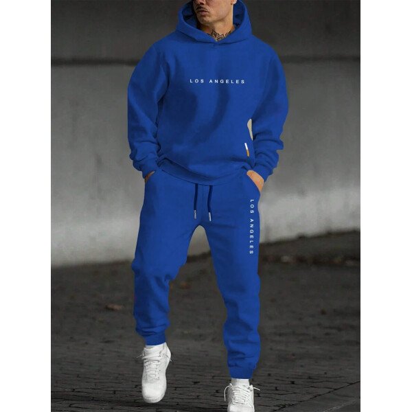 Manfinity Homme Conjunto De Sudadera Con Capucha Y Pantalón Deportivo De Hombre Con Estampado De Letras Y Corte Holgado - Image 9