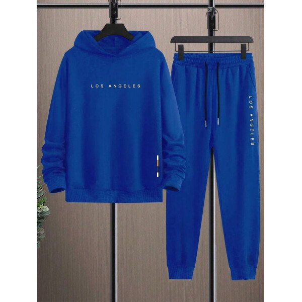 Manfinity Homme Conjunto De Sudadera Con Capucha Y Pantalón Deportivo De Hombre Con Estampado De Letras Y Corte Holgado - Image 10