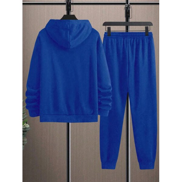 Manfinity Homme Conjunto De Sudadera Con Capucha Y Pantalón Deportivo De Hombre Con Estampado De Letras Y Corte Holgado - Image 11