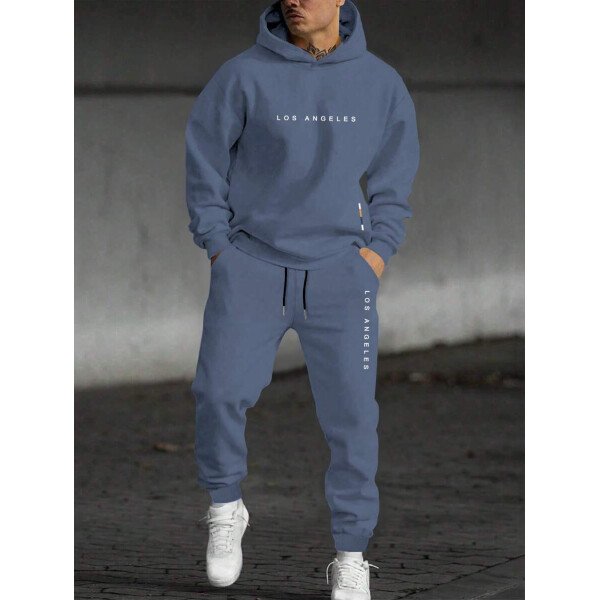 Manfinity Homme Conjunto De Sudadera Con Capucha Y Pantalón Deportivo De Hombre Con Estampado De Letras Y Corte Holgado - Image 15