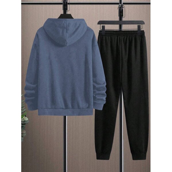 Manfinity Homme Conjunto De Sudadera Con Capucha Y Pantalón Deportivo De Hombre Con Estampado De Letras Y Corte Holgado - Image 31