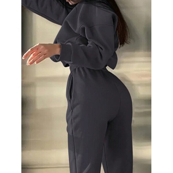 INAWLY Set de 2 piezas de sudadera y pantalón de chándal casual con impresión de letras para mujer - Image 21