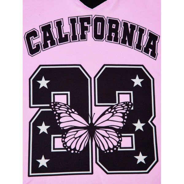 SHEIN Set de 2 piezas de niña preadolescente con camiseta de manga raglán con gráfico al estilo estadounidense y pantalones cargo con bolsillo con aplicación - Image 56