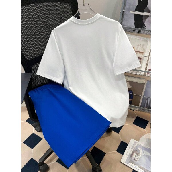 SHEIN Set de 2 piezas de camiseta con estampado gráfico de videojuegos y pantalones cortos casuales para adolescentes varones, conjunto de verano hecho de algodón - Image 3
