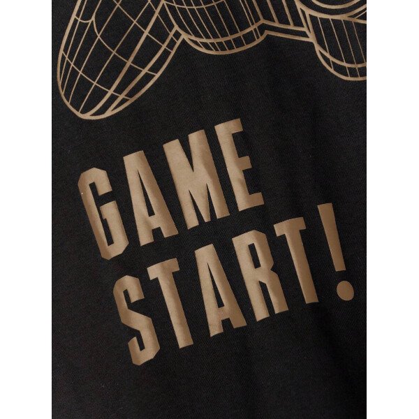 SHEIN Set de 2 piezas de camiseta con estampado gráfico de videojuegos y pantalones cortos casuales para adolescentes varones, conjunto de verano hecho de algodón - Image 14