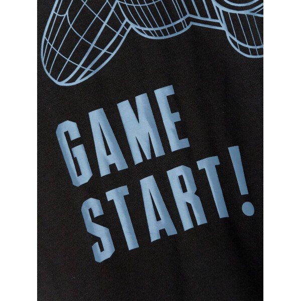 SHEIN Set de 2 piezas de camiseta con estampado gráfico de videojuegos y pantalones cortos casuales para adolescentes varones, conjunto de verano hecho de algodón - Image 40
