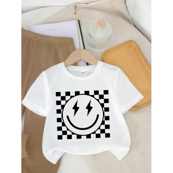 SHEIN Set de 2 piezas de camiseta de manga corta de cuello redondo con gráfico de dibujos animados y pantalón largo casual para niño - Image 54