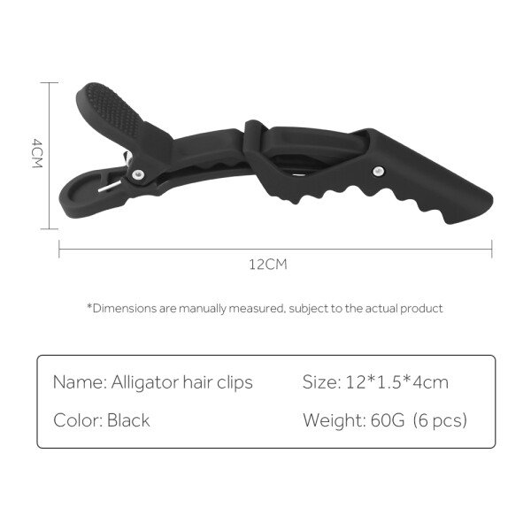 6pcs/lot Hair Clip Hairdressing Clamps Claw Section Alligator Clips Barber For Salon Styling Hair Accessories Hairpin For Women - Imagen 6
