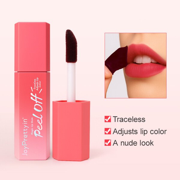 JoyPrettyin Peel Off Lip Stain Long Lasting Lipstick Waterproof Lip Mask Adjusts Lip Color Makeup Lip Care - Imagen 2