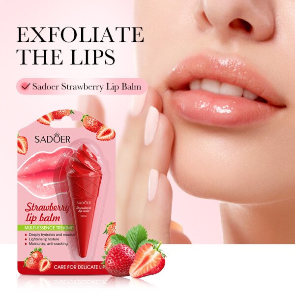 SADOER Avocado Moisturizing Lip Balm Honey Strawberry Anti Chap Lipstick Hydrating Repair Nourishing Lips Skin Care Products - Imagen 7