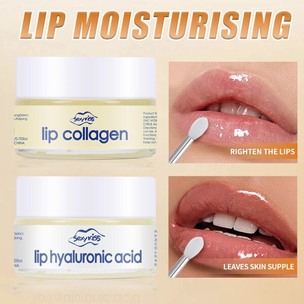 Hyaluronic Acid Collagen Sleep Lip Mask 20g Deep Hydration Lasting Moisturizing Exfoliation Day And Night Can Be Given As A Gift - Imagen 3
