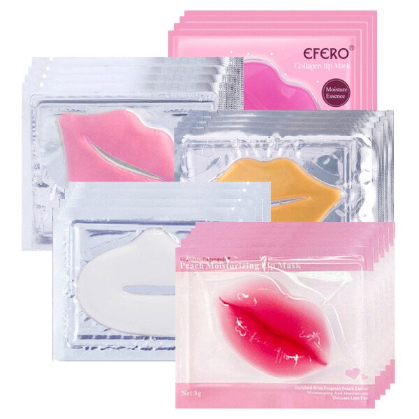 30PCS Collagen Crystal Lip Mask Gel Patches Moisturizing Hydrating Repair Lines Lips Plumper Pad Lip Care Enhancement Lip Mask - Imagen 6