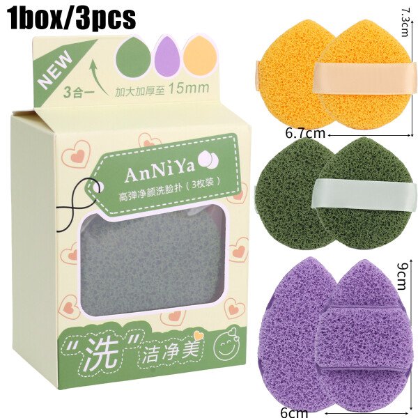 1-3pcs Exfoliating Face Wash Cleansing Sponge Blackhead Removal Makeup Remover Foam Puff Tool Deep Clean Pore Cleaner Skincare - Imagen 10