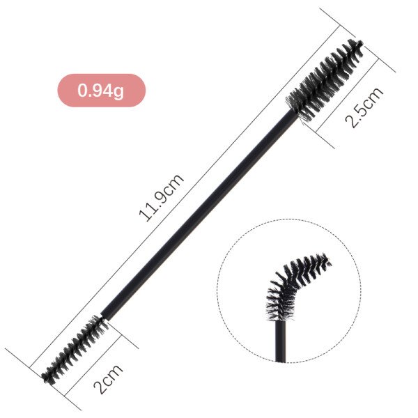50pcs Double Head Eyelash Brush Lash Makeup Brushes Eyebrow Comb Lashes Lift Microbrush Spoolie Brushes Eyelashes Extension Tool - Imagen 2