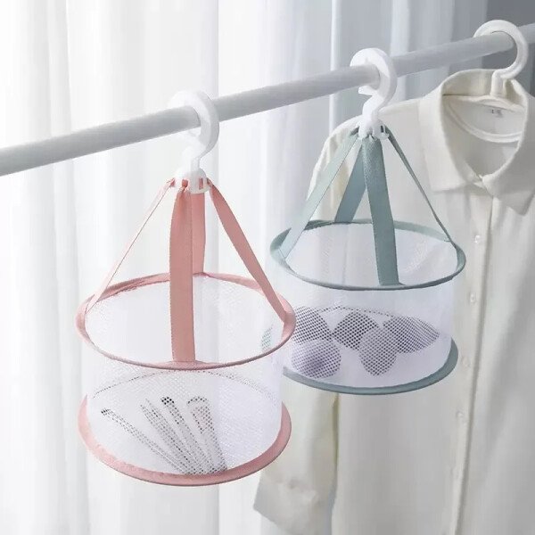 2 Pieces Combination Brush Pad + Hanging Drying Net for Powder Makeup Brush Sponge Drying Hanger