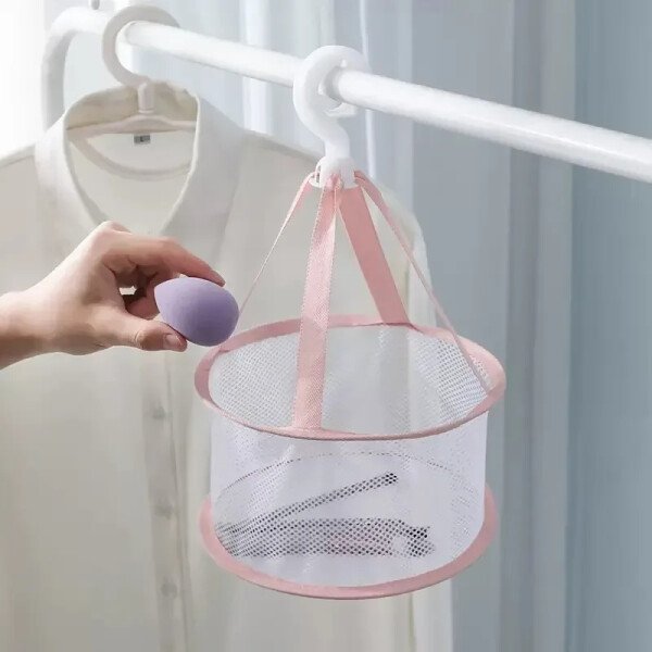 2 Pieces Combination Brush Pad + Hanging Drying Net for Powder Makeup Brush Sponge Drying Hanger - Imagen 4