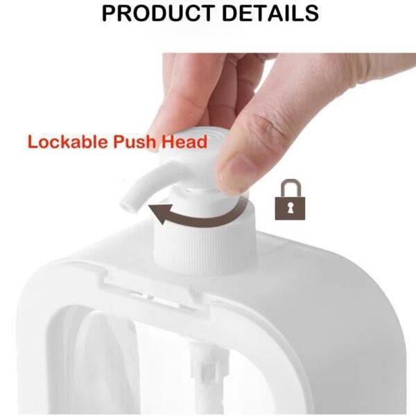 300/500ml Bathroom Soap Dispensers Refillable Lotion Shampoo Shower Gel Holder Portable Travel Dispenser Empty Bath Pump Bottle - Imagen 6
