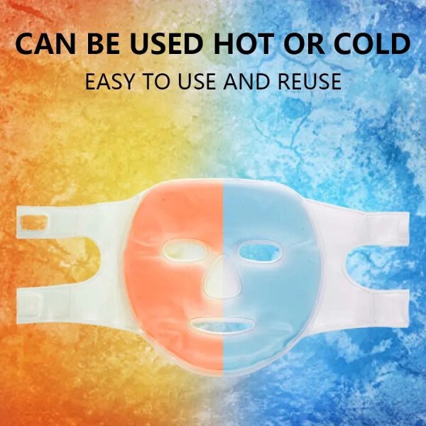 Face Cooling Mask Gel Eye Mask Ice Pack Cooling PVC Hot Cold Therapy Skin Care Tool Gel Face Mask Skin Firming Spa Sleep Mask - Imagen 2