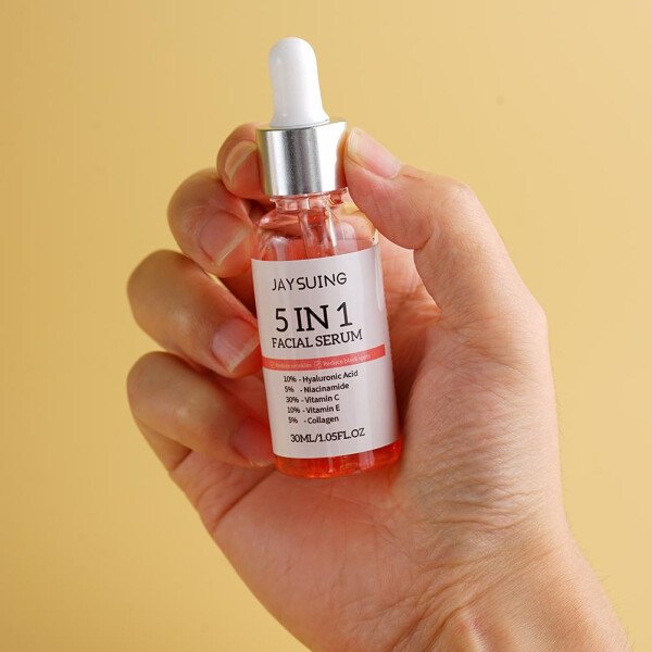 5 In 1 Fade fine lines Firming Face Serum Moisturizing brightning Vitamin C Hyaluronic Acid Facial Serum Shrink Pores Skin Care - Imagen 3