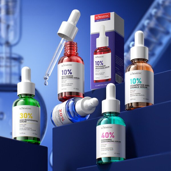 AHA Rejuvenation Niacinamide Brightening Face Serum Hexapeptide Ceramide Panthenol Essence Anti Wrinkle Nourishing Skin Care - Imagen 6