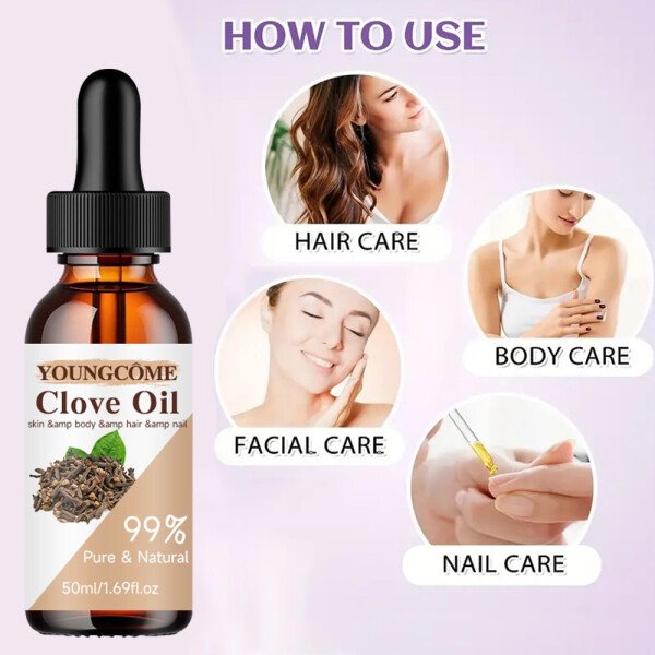 Clove essential oil helps keep skin hydrated and improves skin elasticity shine facial care Moisturizing Repair Anti-aging - Imagen 2