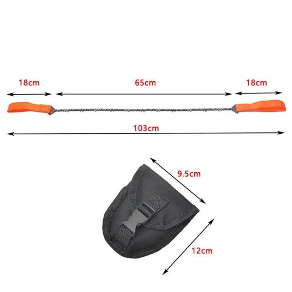 1pc Portable Survival Chain Saw Chainsaws Emergency Camping Hiking Tool Pocket Hand Tool Pouch Outdoor Pocket Chain Saw - Image 2