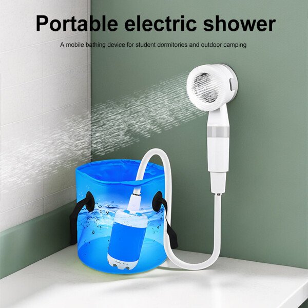 Outdoor Electric Shower Portable Shower Pump Rechargeable Waterproof Sprinkler Shower Head for Camping Travel Pet Watering - Imagen 3