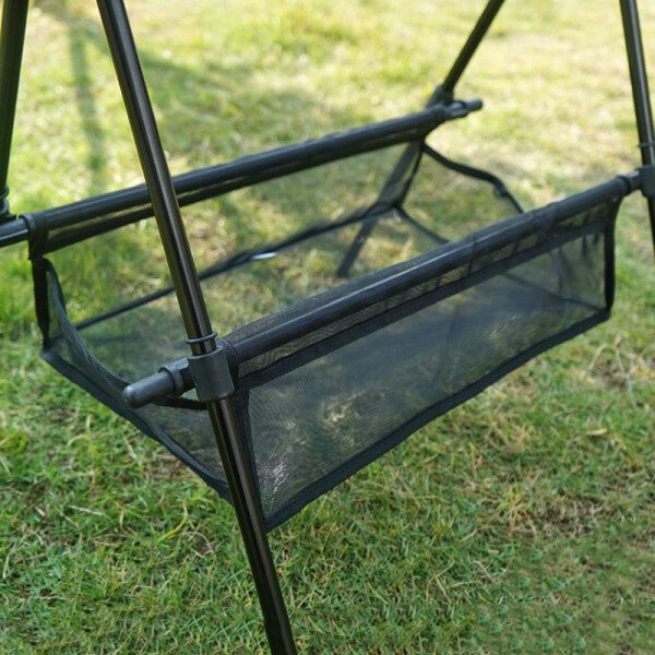 Outdoor Foldable Storage Rack, Camping Multifunction Tableware Tripod, Storage Shelf With Drying Net - Image 4
