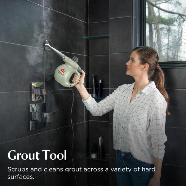 BISSELL® Limpiador a vapor portátil Steam Shot™ OmniReach para azulejos, lechada, ventanas, baños, cocinas, herramienta de vapor de tela, incluye 10 herramientas - Imagen 5