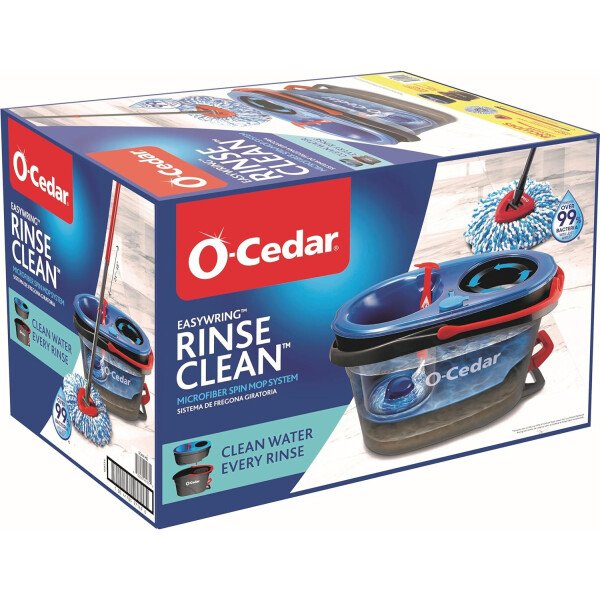 O-Cedar RinseClean - Sistema de trapeador giratorio y cubeta | Limpia con agua limpia | Elimina el 99% de las bacterias - Imagen 21