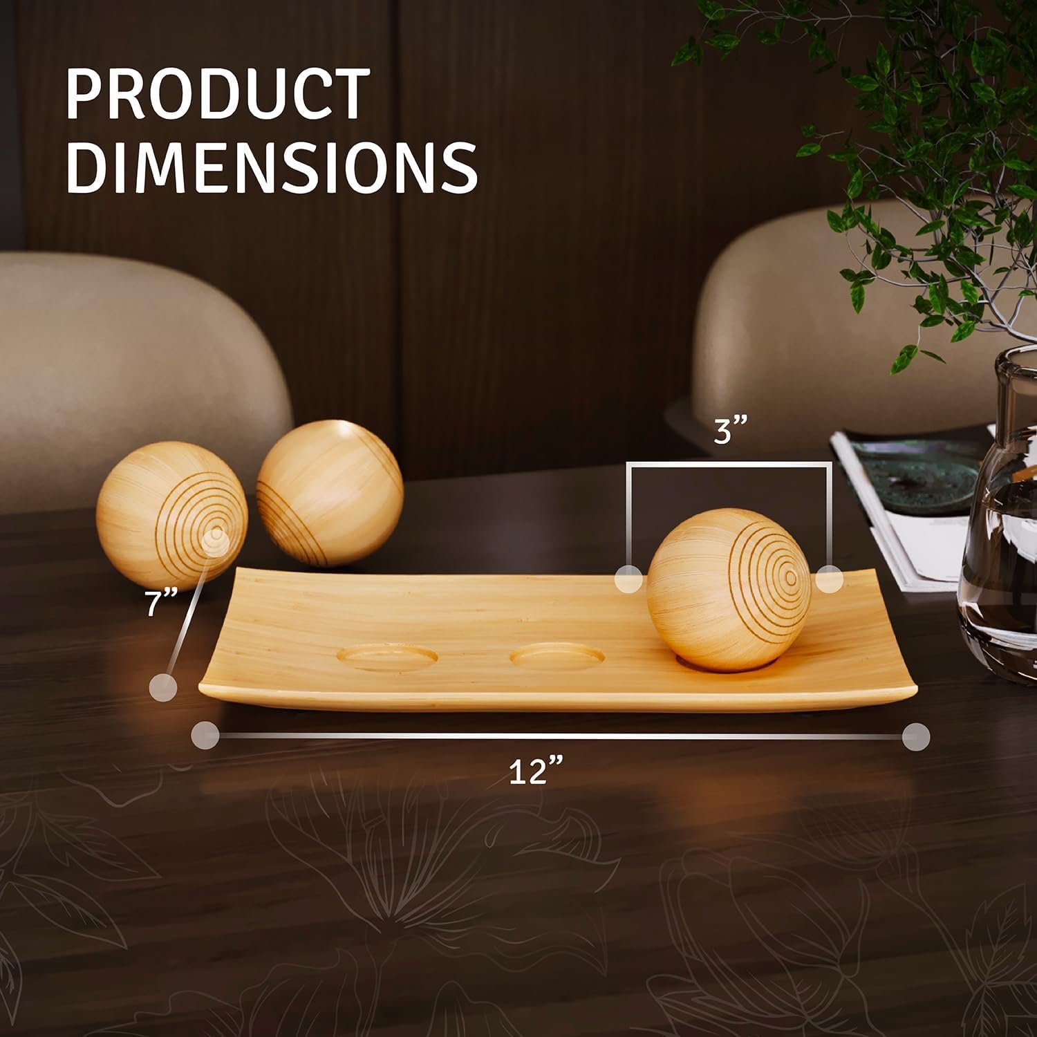 Creative Scents Juego de cuenco y orbe con aspecto de mármol negro, decoración de mesa auxiliar para sala de estar, decoración de mesa de centro de mesa para mesa de comedor, encimera de cocina, - Imagen 21