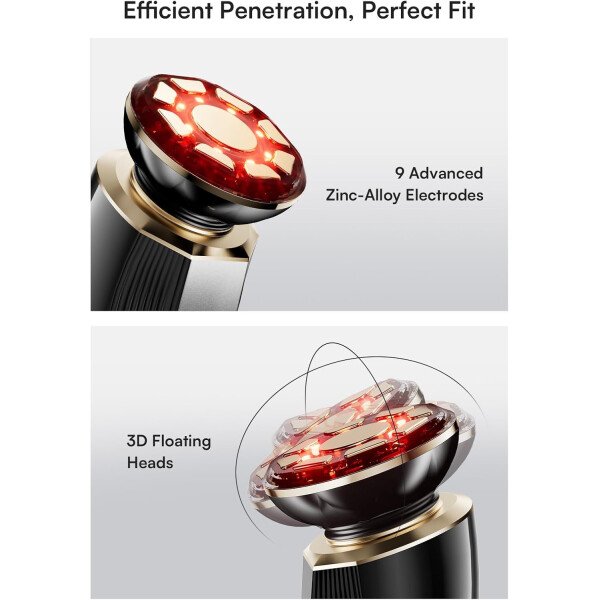 INIA Dispositivo facial de microcorriente, masajeador facial 3 en 1, terapia de luz roja para cara y cuello, dispositivo de brillo de verdadera belleza eficaz para arrugas e hinchazón - Imagen 6