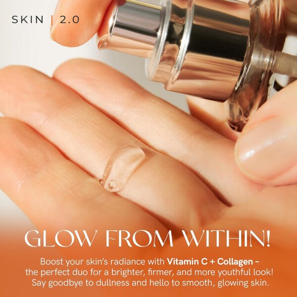 Set de suero facial con vitamina C y colágeno + retinol y vitamina E, probado por dermatólogos, antienvejecimiento, removedor de manchas oscuras, iluminador, sin crueldad, belleza limpia, - Imagen 36