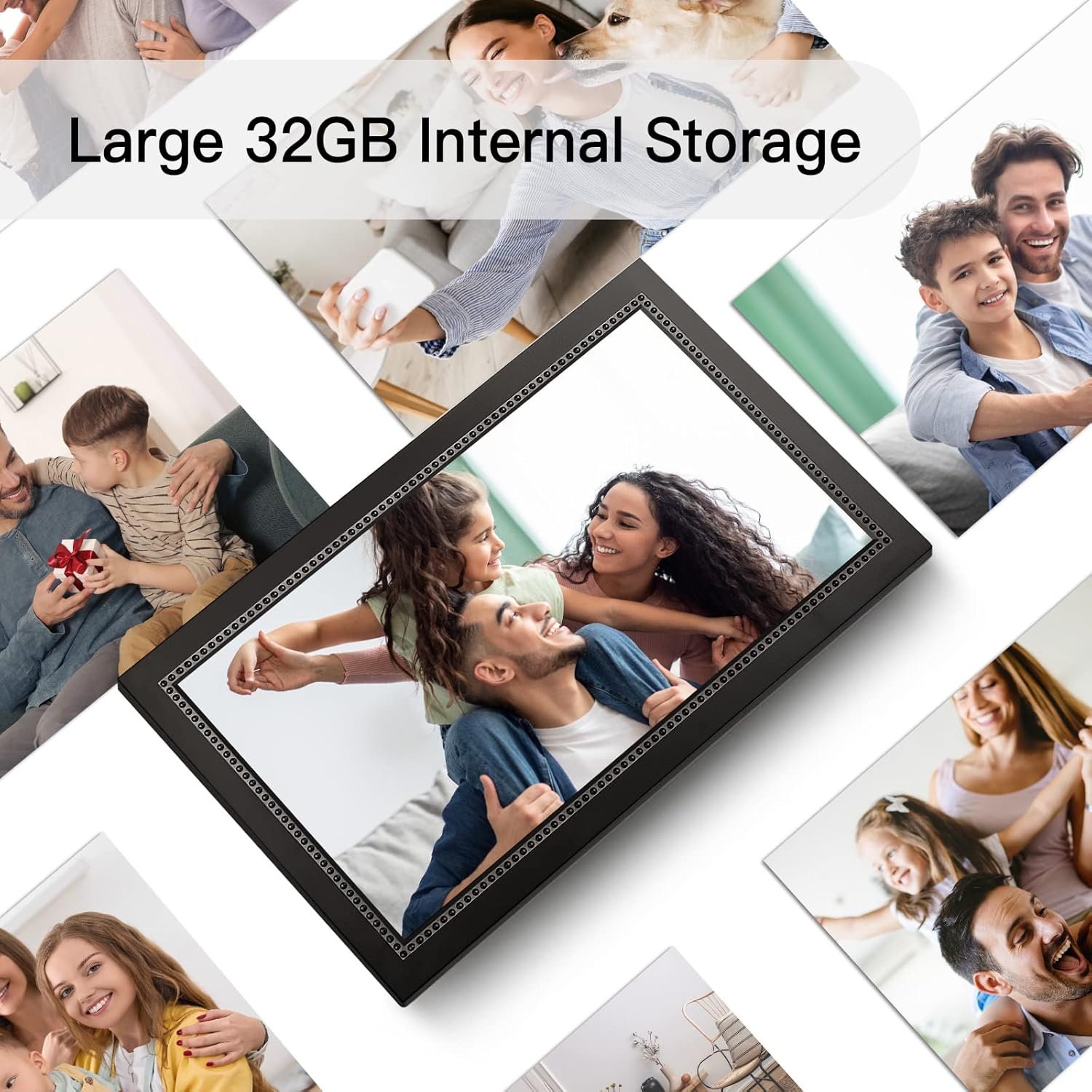 Marco de fotos digital de 10.1 pulgadas, WiFi, marco de fotos digital IPS HD, pantalla táctil, marco de fotos inteligente en la nube con almacenamiento de 32 GB, rotación automática, fácil - Imagen 37
