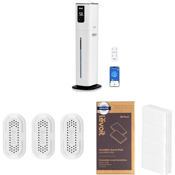LEVOITHumidificadores para habitación de habitación grande de dormitorio, WiFi inteligente Control de Alexa, 6L Top Relleno fresco y fresco Niebla para toda la casa, aceite esencial, humedad personalizada, modo de suspensión, temporizador, ultra silencioso, blanco - Imagen 11