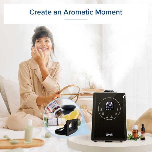 LEVOITHumidificadores para habitación de habitación grande de dormitorio, WiFi inteligente Control de Alexa, 6L Top Relleno fresco y fresco Niebla para toda la casa, aceite esencial, humedad personalizada, modo de suspensión, temporizador, ultra silencioso, blanco - Imagen 25
