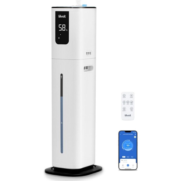 LEVOITHumidificadores para habitación de habitación grande de dormitorio, WiFi inteligente Control de Alexa, 6L Top Relleno fresco y fresco Niebla para toda la casa, aceite esencial, humedad personalizada, modo de suspensión, temporizador, ultra silencioso, blanco - Imagen 26