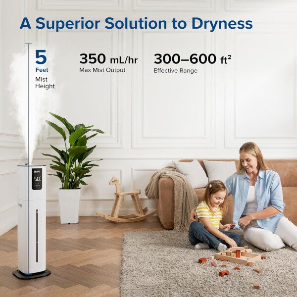 LEVOITHumidificadores para habitación de habitación grande de dormitorio, WiFi inteligente Control de Alexa, 6L Top Relleno fresco y fresco Niebla para toda la casa, aceite esencial, humedad personalizada, modo de suspensión, temporizador, ultra silencioso, blanco - Imagen 30