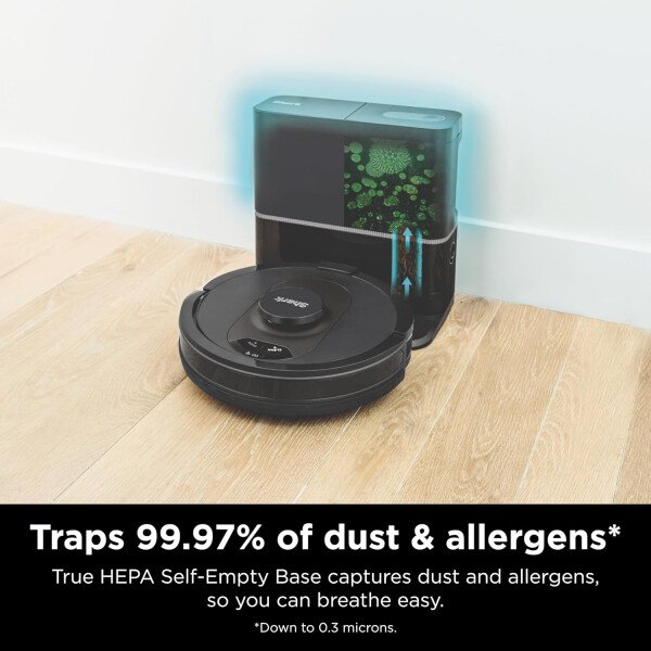 Shark AV2501S AI Ultra Robot Aspiradora, con Matrix Clean, mapeo del hogar, capacidad de 30 días, HEPA sin bolsa, base autovacia, perfecta para pelo de mascotas, Wifi, gris oscuro - Image 4