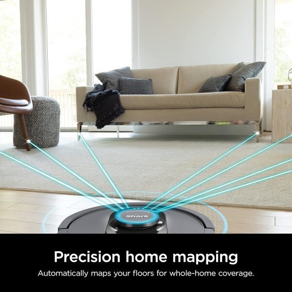 Shark AV2501S AI Ultra Robot Aspiradora, con Matrix Clean, mapeo del hogar, capacidad de 30 días, HEPA sin bolsa, base autovacia, perfecta para pelo de mascotas, Wifi, gris oscuro - Image 6