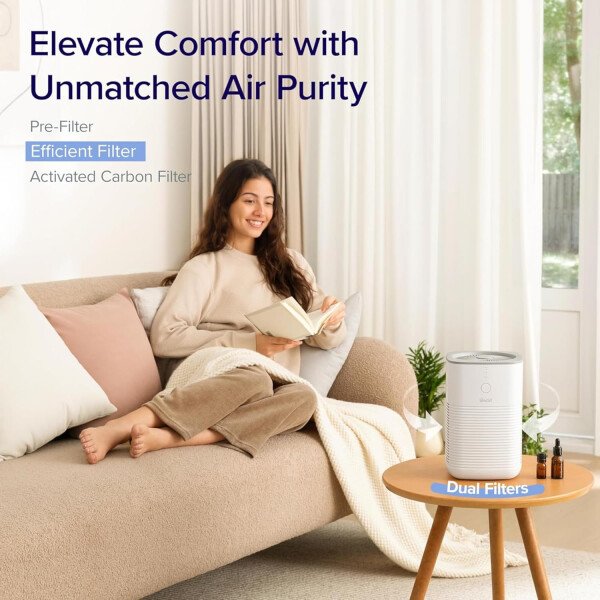 LEVOIT Purificadores de aire para dormitorio y hogar, limpiador de filtro 3 en 1 con esponja de fragancia para un mejor sueño, filtros de humo, alergias, caspa de mascotas, olor, polvo, oficina - Imagen 12