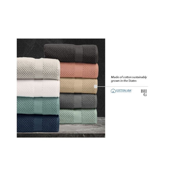 Better Homes & Gardens Signature Soft Juego de Toallas de 6 Piezas con Textura de Palomitas de Maíz, Tortuga Marina - Imagen 10