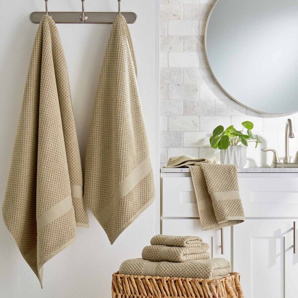 Better Homes & Gardens Signature Soft Juego de Toallas de 6 Piezas con Textura de Palomitas de Maíz, Tortuga Marina - Imagen 75